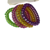 Colored Spiral Scrunchie Set