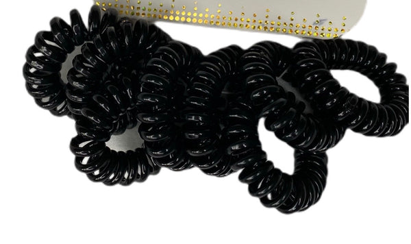 Black Spiral Scrunchie