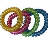 Colored Spiral Scrunchie Set