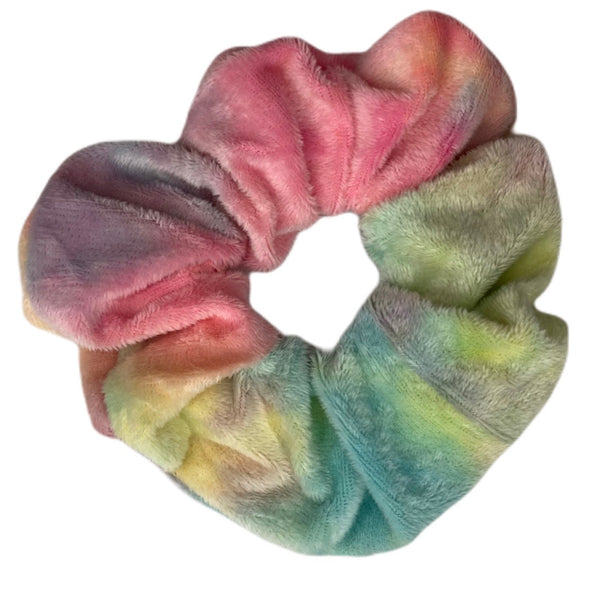 Faux Fur Tie Dye Scrunchie